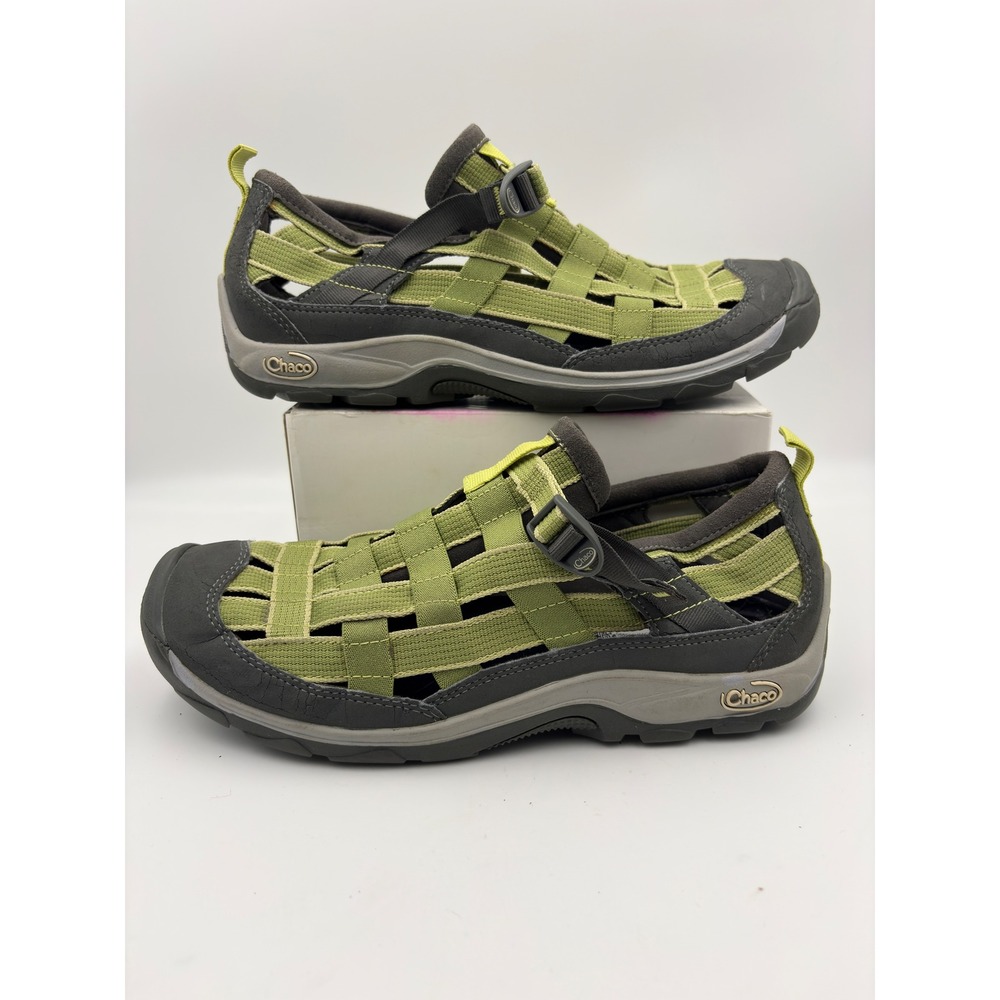 Chaco Paradox Pesto Green Woven Hiking Shoes Womens 9 J100882